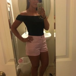 Lulus Black Off the Shoulder Bodysuit Size Small